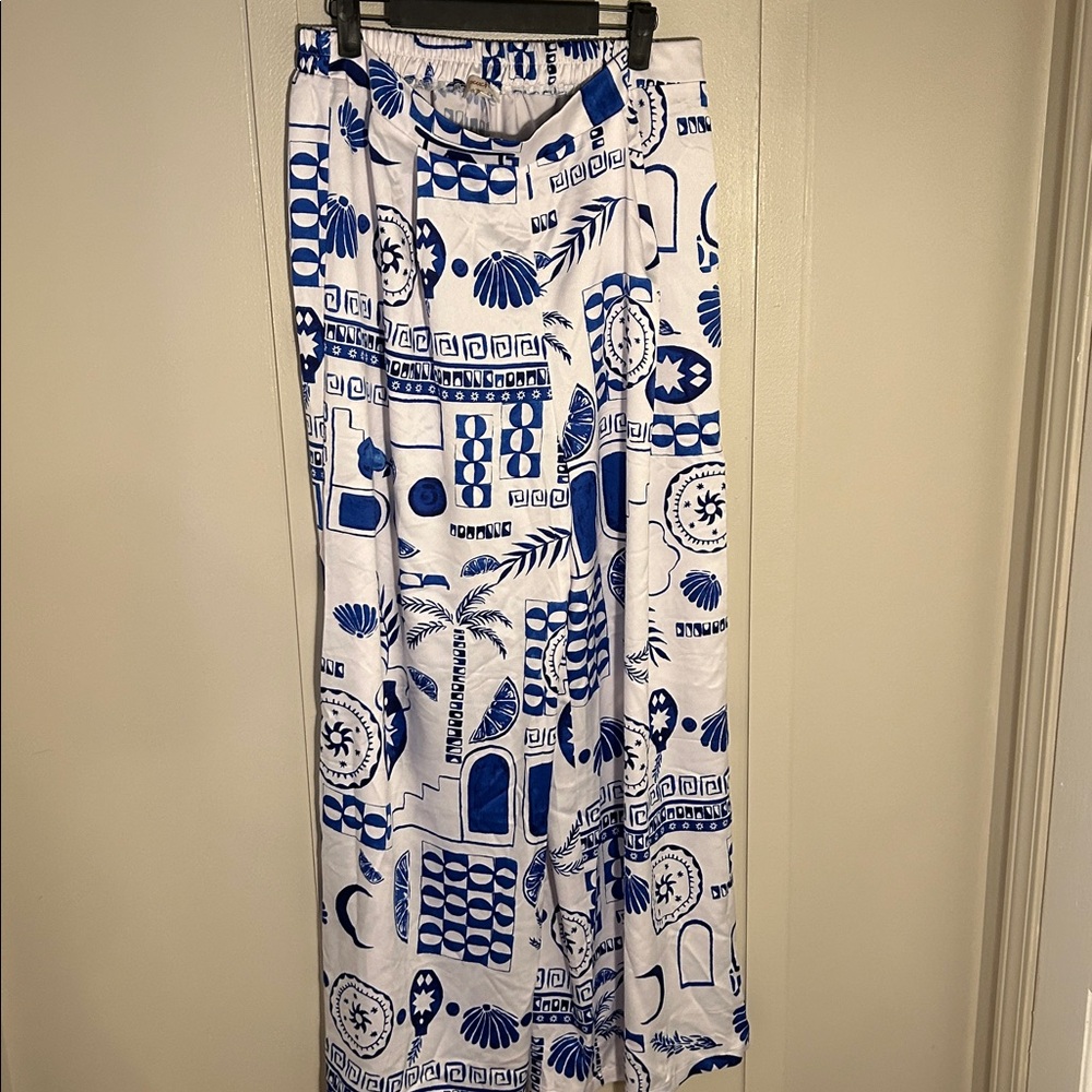 Bold Print Satin Pants